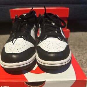 Nike Black and White Panda Dunk Low
Size 7Y